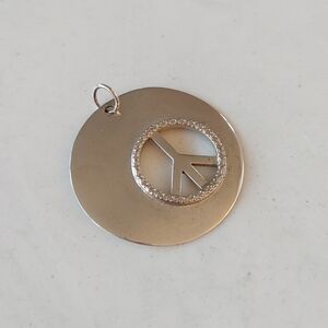 Peace sign pendant ,DL 925 china stamped
